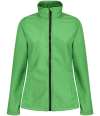 TRA629/RG628 Women's Ablaze Printable Softshell Extreme Green / Black colour image